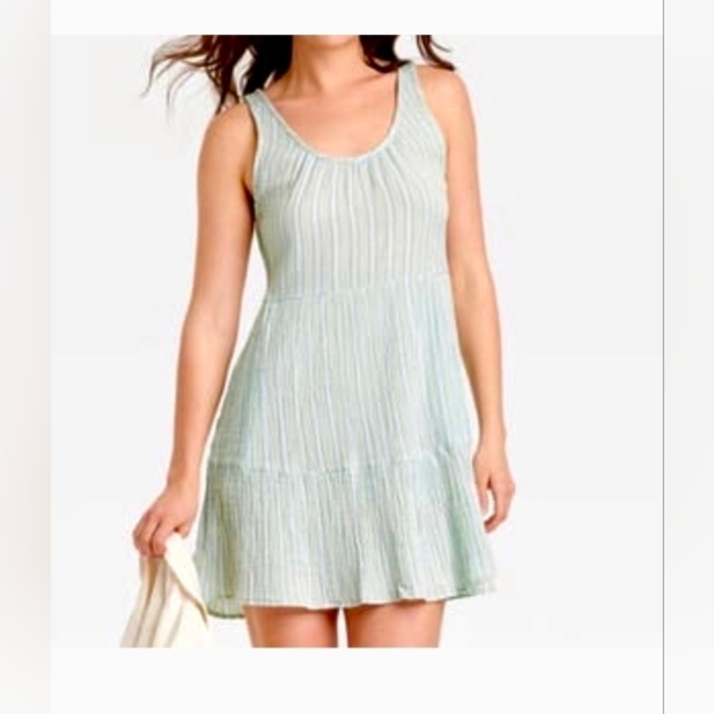 Universal Thread Women's Mini Sundress Dress Light Green Stripe